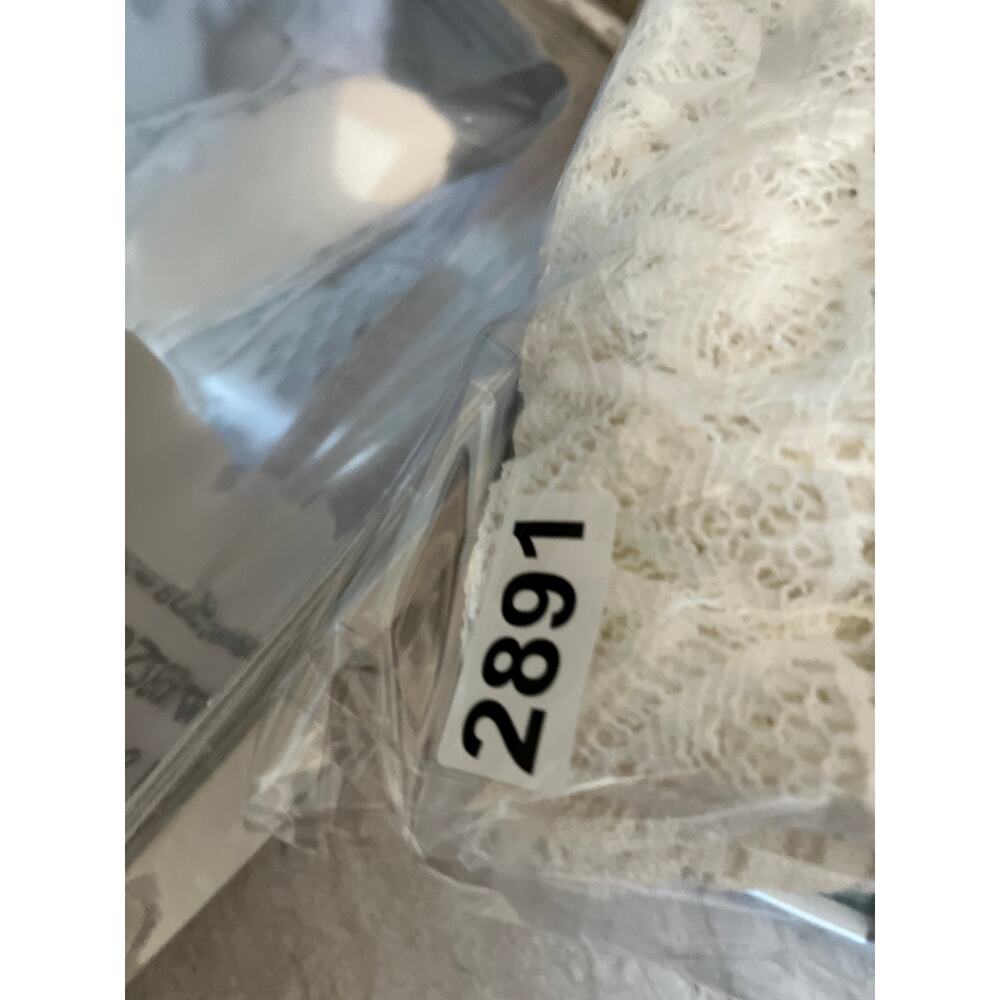 Soma Coverup Mini Dress Medium Crochet Open Knit Sheer Long Sleeve White Beach - Picture 14 of 14